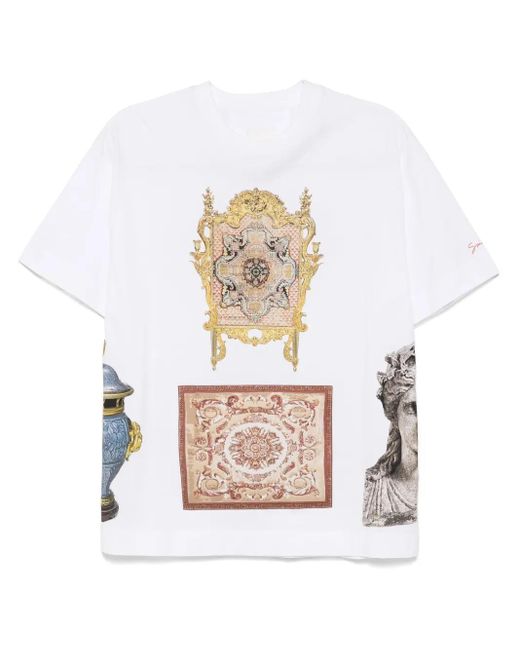 Givenchy White Graphic-Print T-Shirt for men