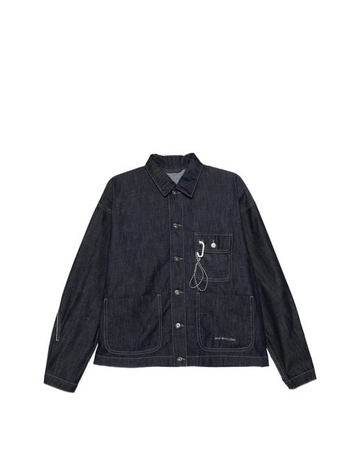 And Wander Blue Surchemise En Jean for men