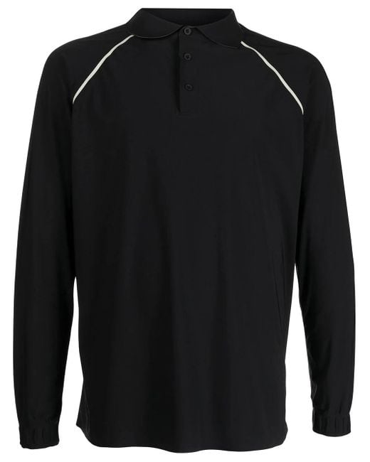 GR10K Black Long-Sleeve Polo Shirt for men