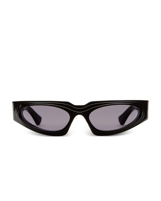 Kuboraum Black Rectangle-Frame Sunglasses for men