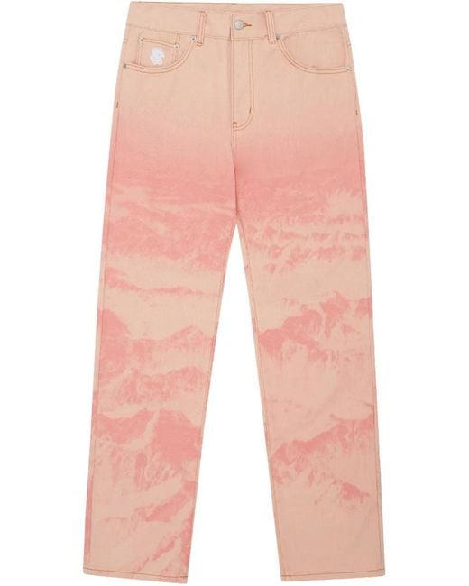BBCICECREAM Pink Washed Jeans for men