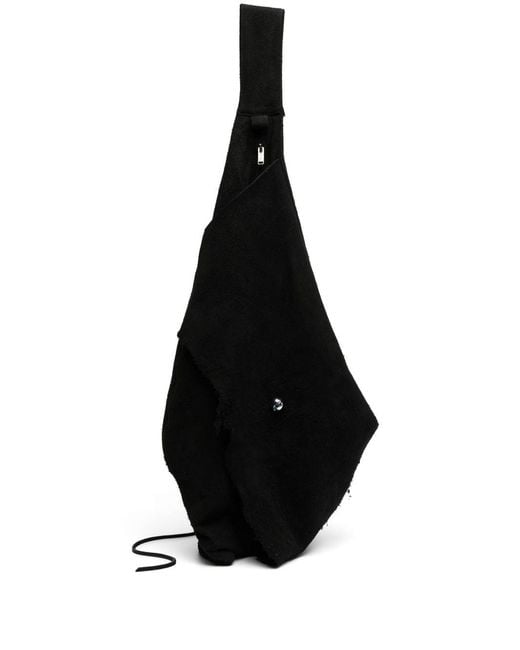 Undercover Black Leather Tote Bag for men