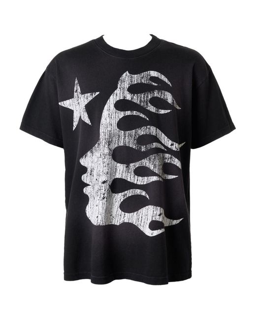 HELLSTAR Black Star Graphic T-Shirt for men