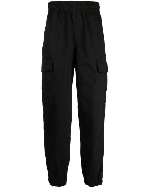BBCICECREAM Black Logo-patch Tapered Trousers for men