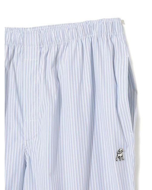 Undercover White Striped Elasticated Trousers for men