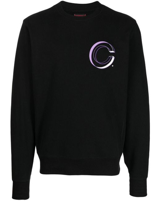 Clot Black Globe Logo-print Sweatshirt for men