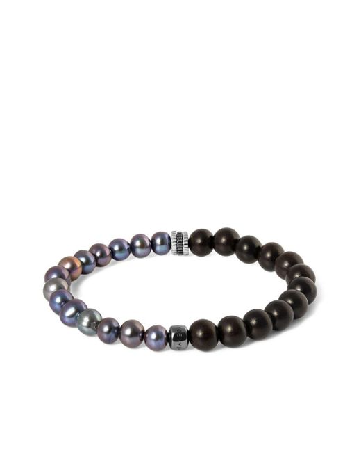 Tateossian White Gear Trio Bracelet for men