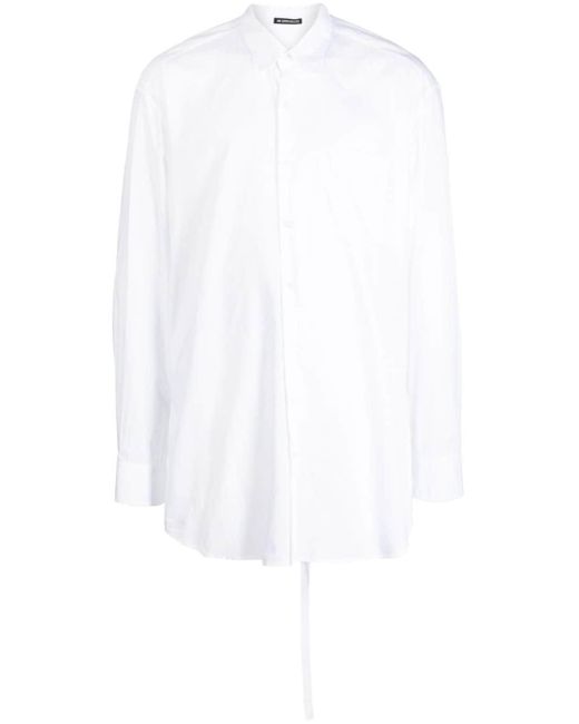 Ann Demeulemeester White Mark Long-sleeve Poplin Shirt for men