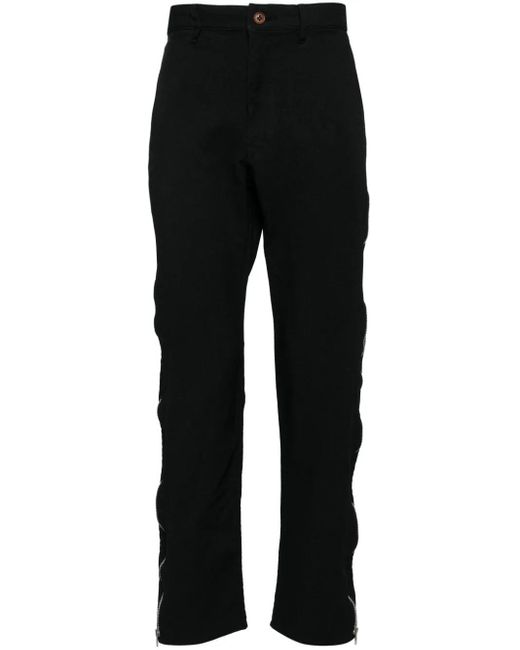 COMME DES GARÇON BLACK Black Zip-Up Tapered Trousers for men