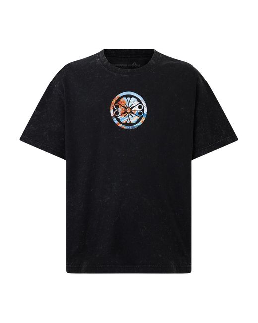 Moose Knuckles Black X Evisu Embroidered-Detail T-Shirt for men
