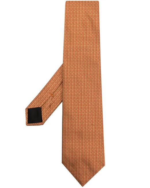 Givenchy Brown 4g-jacquard Silk Tie for men