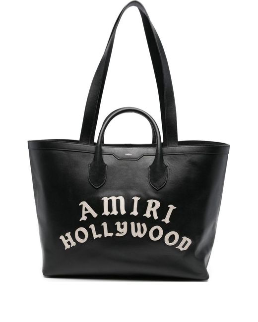 Amiri Black Hollywood Tote Bag for men