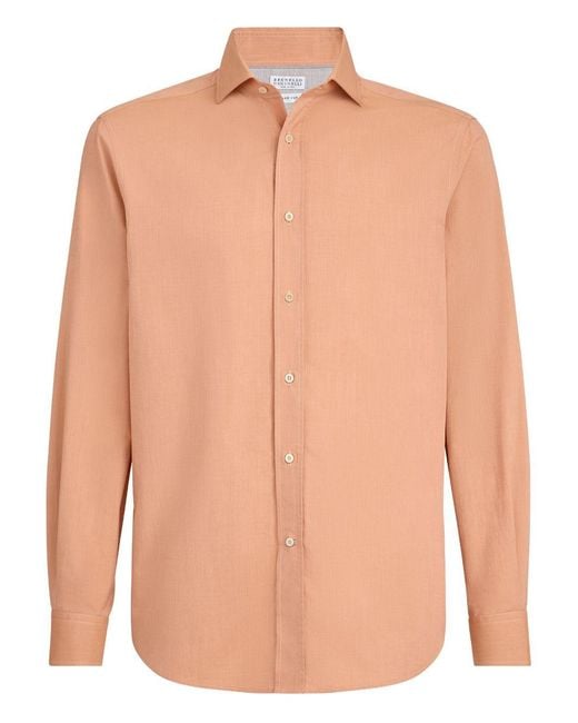 Brunello Cucinelli Gray Button-Up Shirt for men