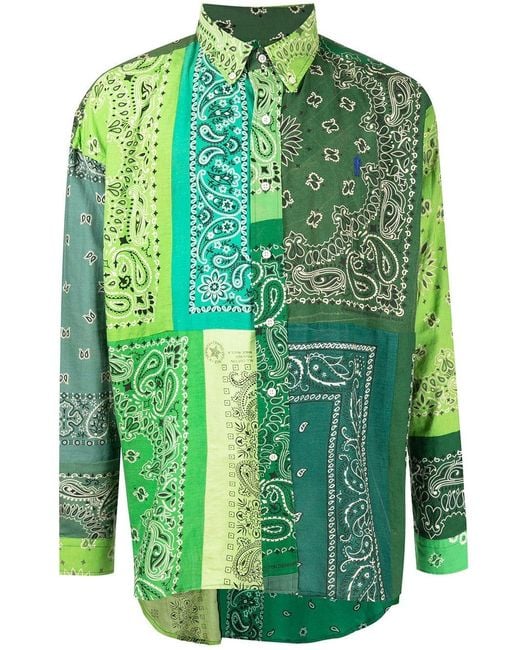 READYMADE Green Paisley-Print Shirt for men