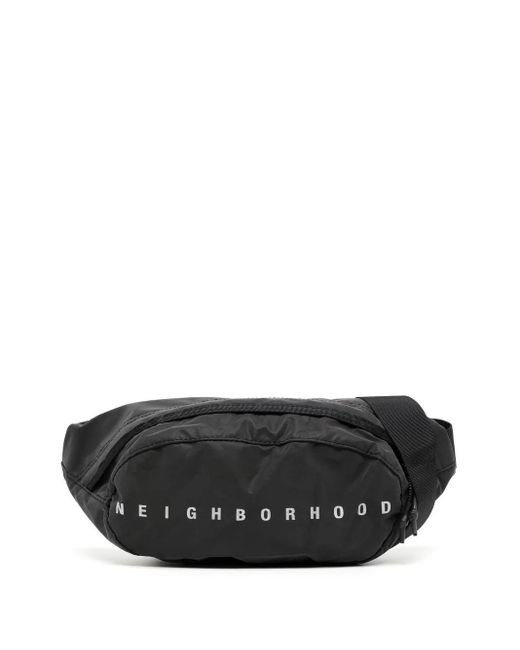 Neighborhood Black Logo-print Belt Bag for men