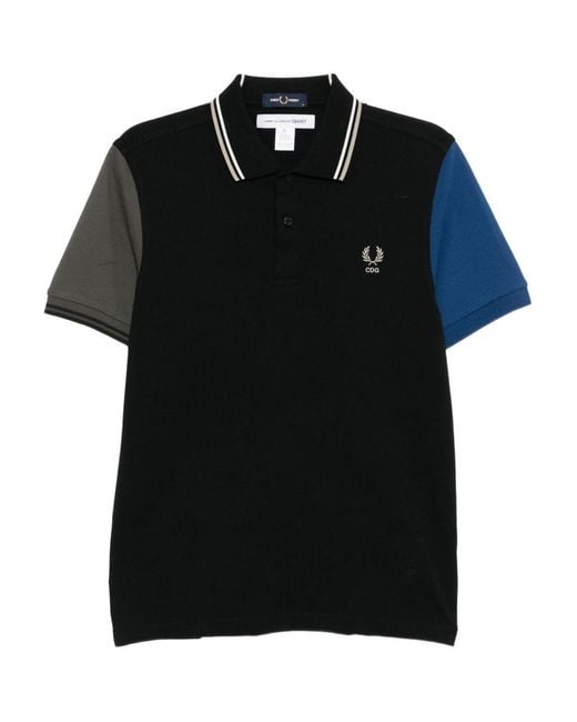 Comme des Garçons Black X Fred Perry Colour-Block Short-Sleeve Polo Shirt for men