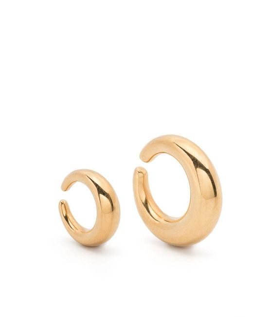 Panconesi Metallic Circle Ear Cuffs for men