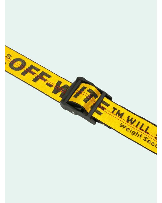 Off-White c/o Virgil Abloh Yellow Logo-Tape Adjustable-Fit Belt for men