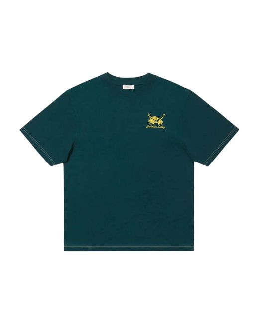 Nicholas Daley Green Logo-Print T-Shirt for men