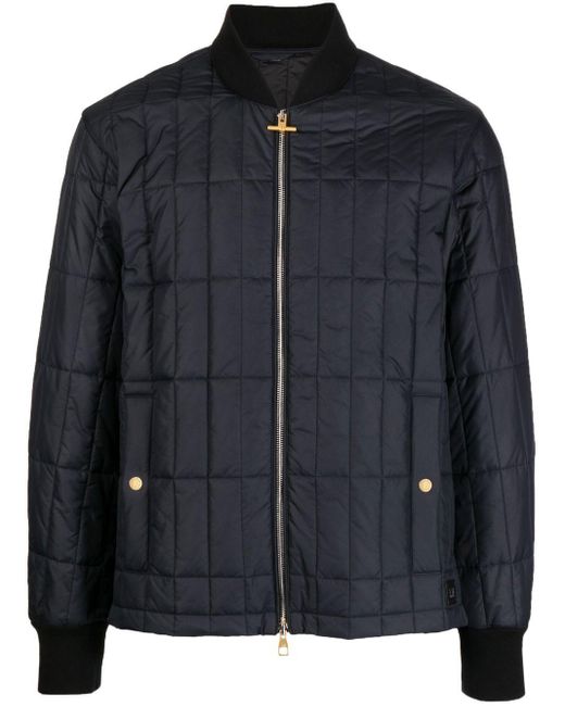 Dunhill Black Quilted-finish Padded Jacket for men