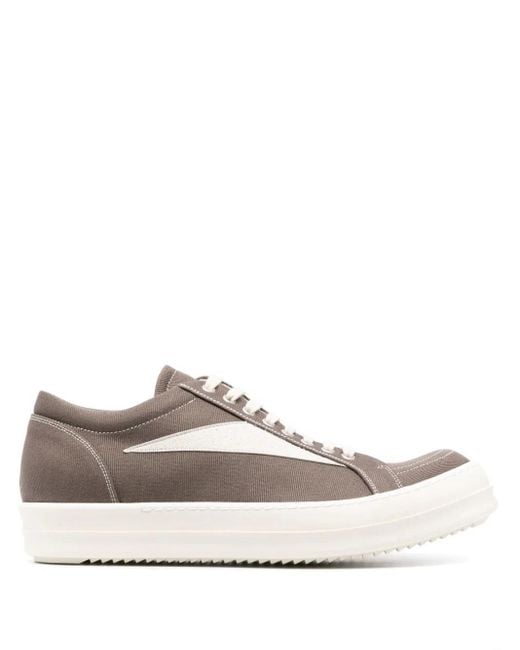 Rick Owens White Vintage Patch-Detail Sneakers for men