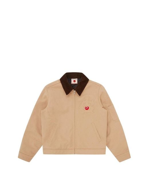 ICECREAM White Appliqued Corduroy-Collar Jacket for men