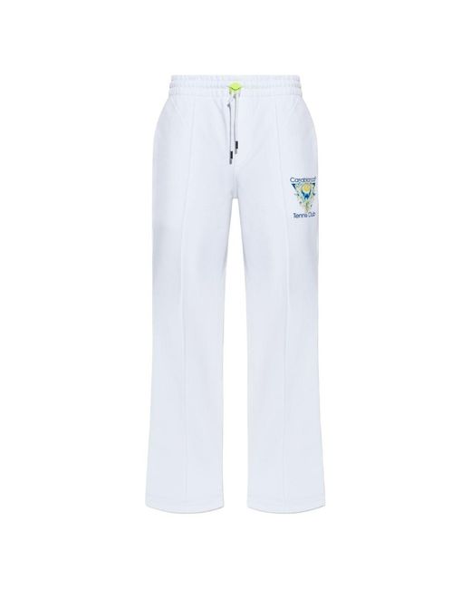 Casablanca White Logo-Print Track Pants for men
