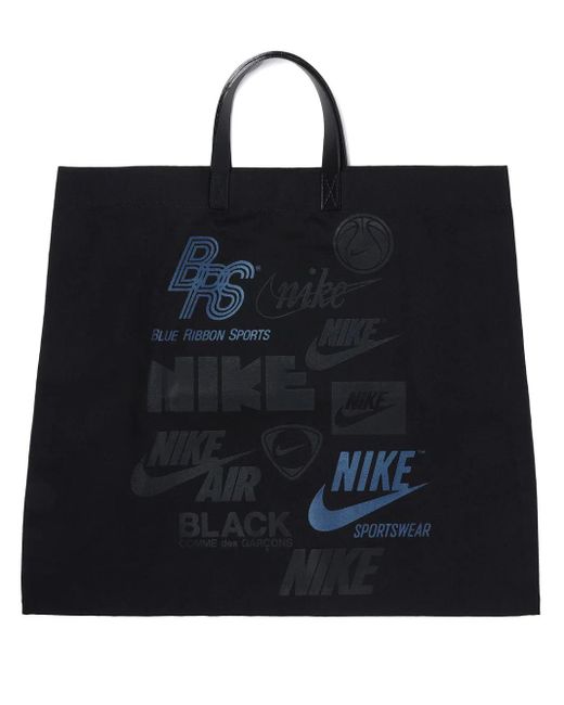 COMME DES GARÇON BLACK Black X Nike Logo-Print Tote Bag for men