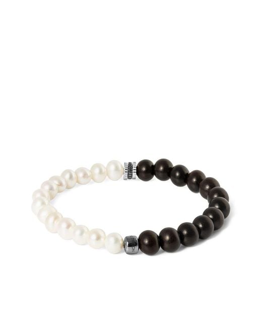 Tateossian White Gear Trio Bracelet for men