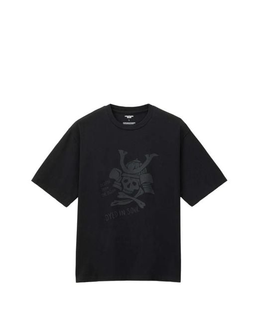 Momotaro Black Skull-Print T-Shirt for men