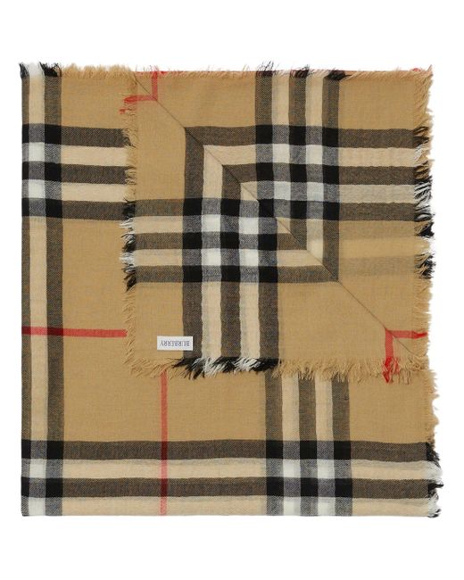 Burberry Metallic Vintage Check Wool Scarf for men