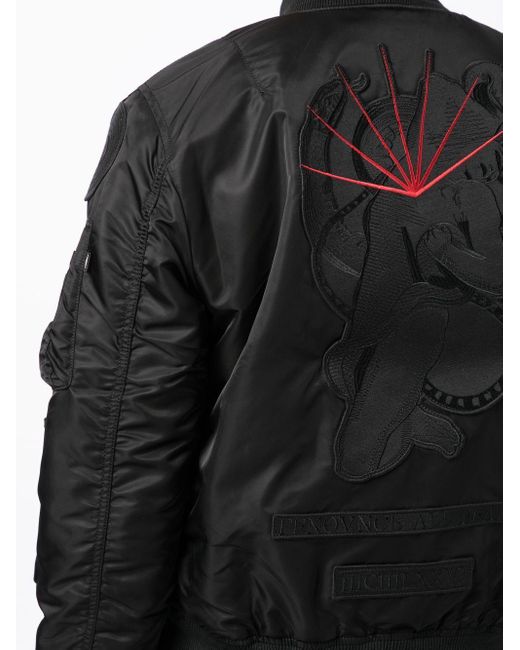 Marcelo Embroidered-design Bomber Jacket in Black for Men | Lyst