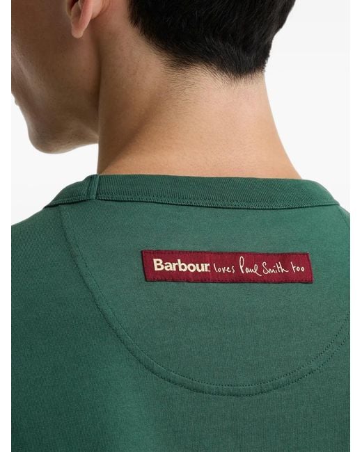 Barbour Green X Paul Smith Graphic-Print T-Shirt for men