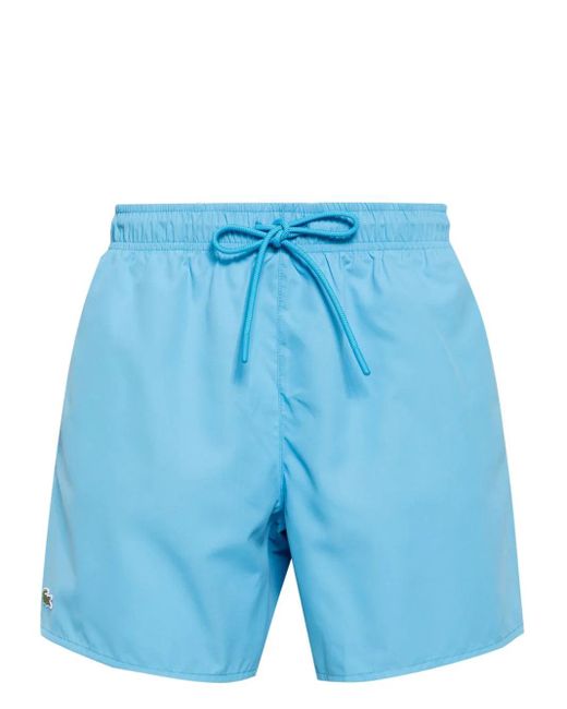 Lacoste Blue Logo-embroidered Swim Shorts for men