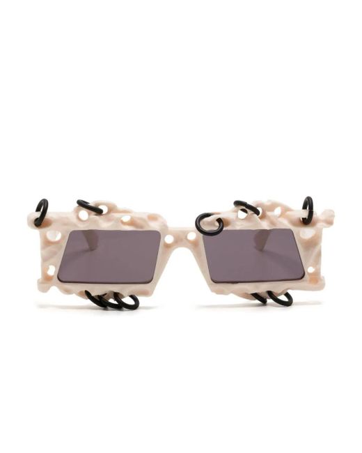 Kuboraum Pink X20 Geometric-Frame Sunglasses for men