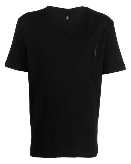 McQ Alexander McQueen Black Zip-pocket Detail T-shirt for men