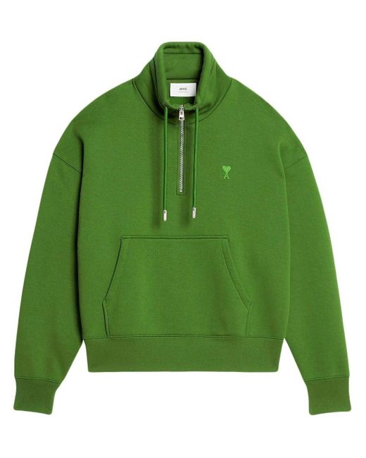 AMI Green Ami De Coeur Sweatshirt for men