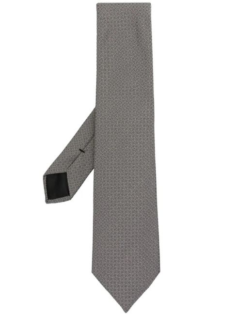 Givenchy Gray Embroidered Silk Tie for men