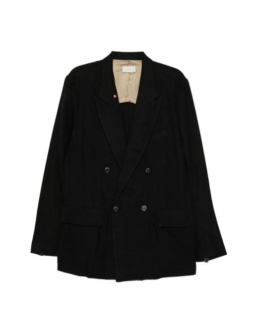 Bed J.w. Ford Black Double-Breasted Silk Blazer for men