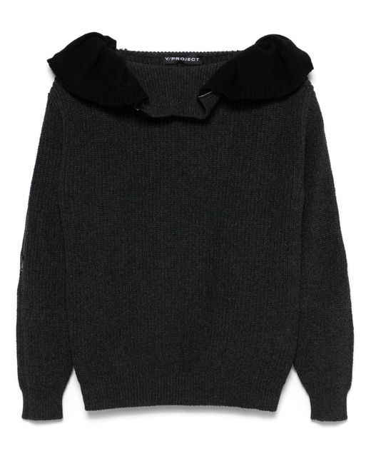 Y. Project Black Zip Hooded Sweater for men