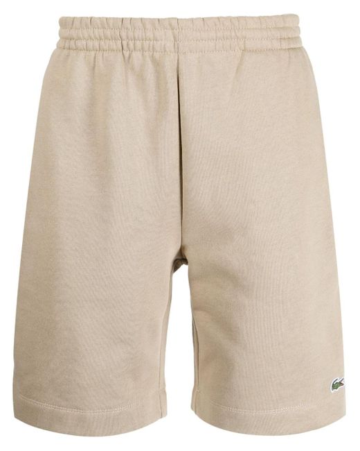 Lacoste Natural Logo-Patch Track Shorts for men
