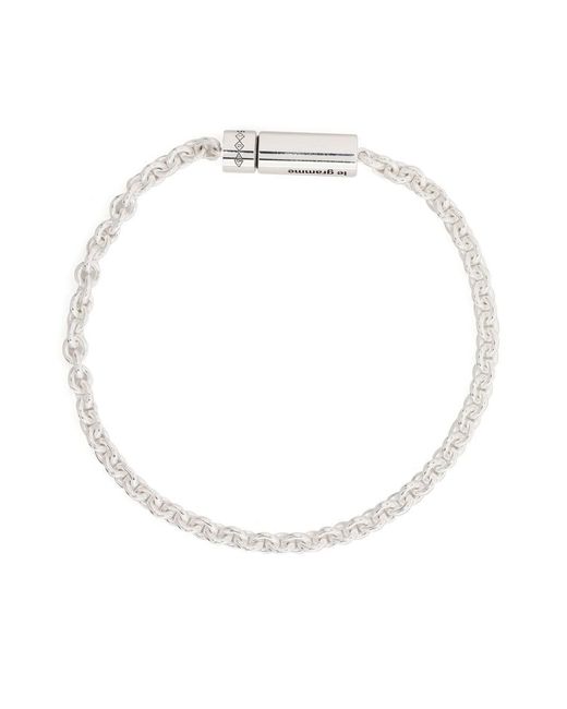 Le Gramme White Cable-Chain Bracelet for men
