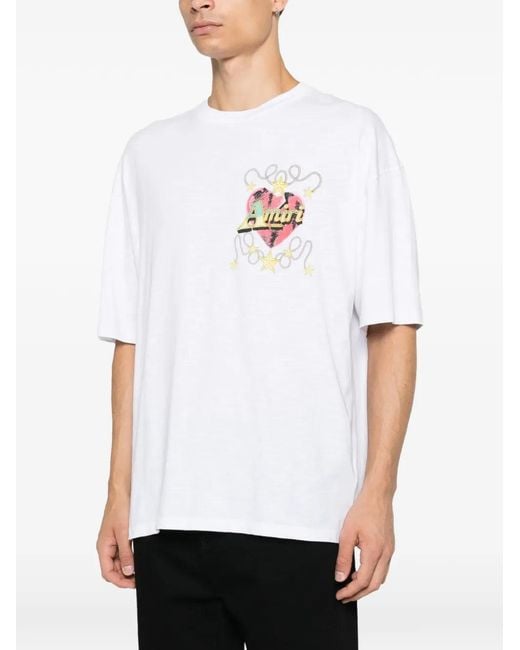 Amiri White Logo-Embroidered Raglan-Sleeve Sweater for men