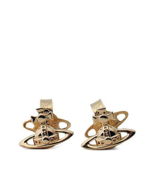 Vivienne Westwood Metallic Orb-Plaque Stud Earrings for men
