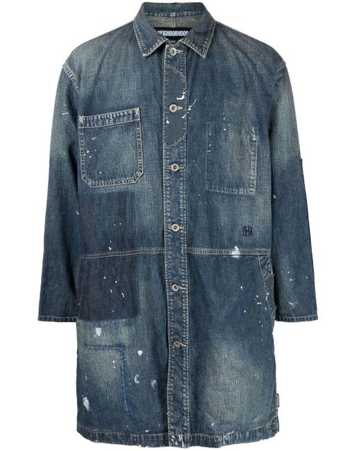 Neighborhood Paintsplatter Denim Jacket in Blue for Men Lyst