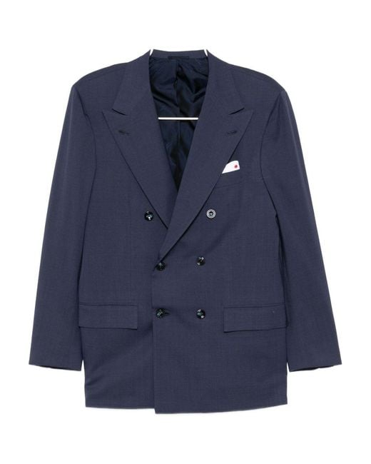 Kiton Blue Single-Breasted Suit for men