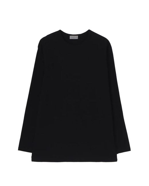 Yohji Yamamoto Black Long-Sleeved T-Shirt for men