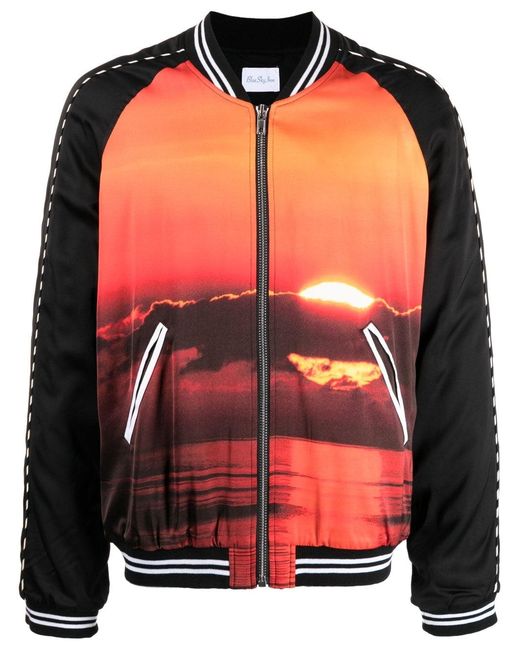BLUE SKY INN Pink Graphic-print Bomber Jacket for men