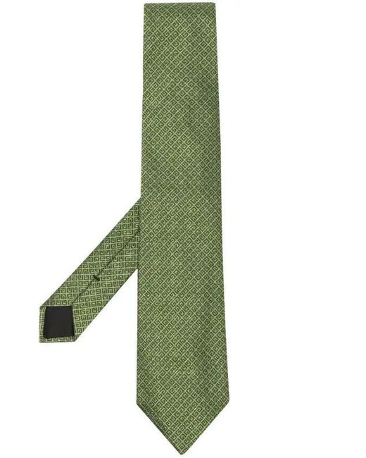 Givenchy Green 4g Silk Tie for men