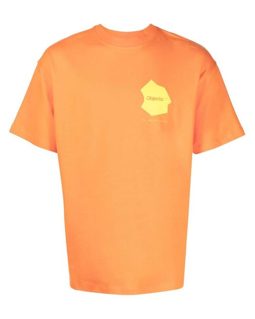 Objects IV Life Orange T-Shirt À Slogan Imprimé for men